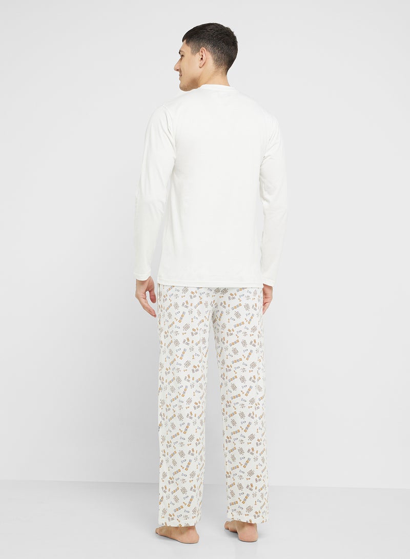 Robert Wood Nightwear T-Shirt & Pants Sets  - Image 2
