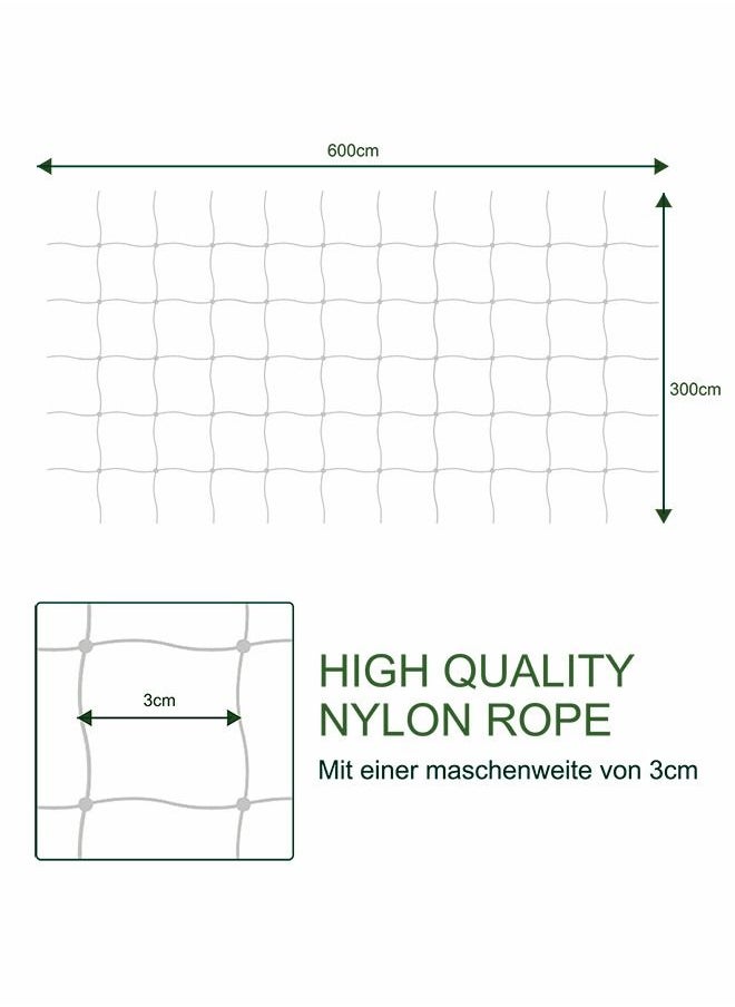 HomarKet - Transparent Cat Safety Net Cat Net for Balcony and Windows Durable Cat Protection mesh, Balcony Pet Safety Net Anti jumping Window Fence Net Nylon Garden net with Fixing Rope and Hooks 3x6m - Image 1