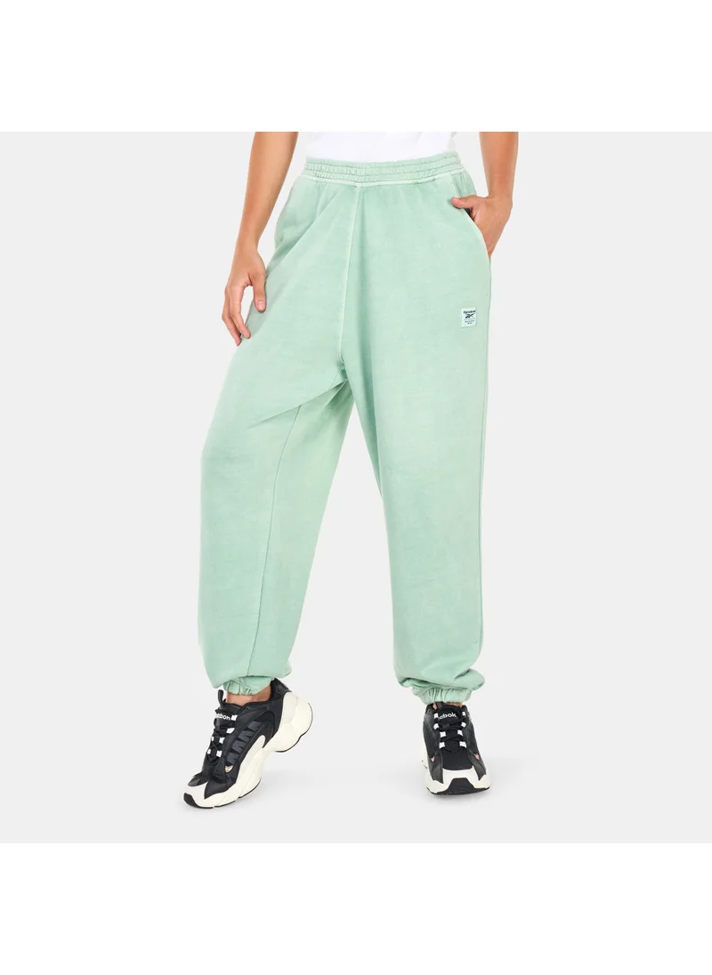 Reebok Women's Classics Natural Dye Small Logo French Terry Sweatpants