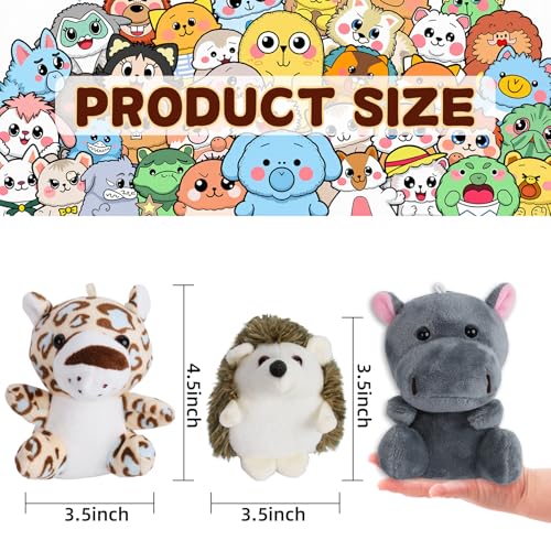 cideny 12 Pcs Small Stuffed Animal Bulk 45 Inch Fluffy Stuffies Animals Keychain Decoration Carnival Prizes Classroom Treasure Box Pinata Stuffers - Image 5