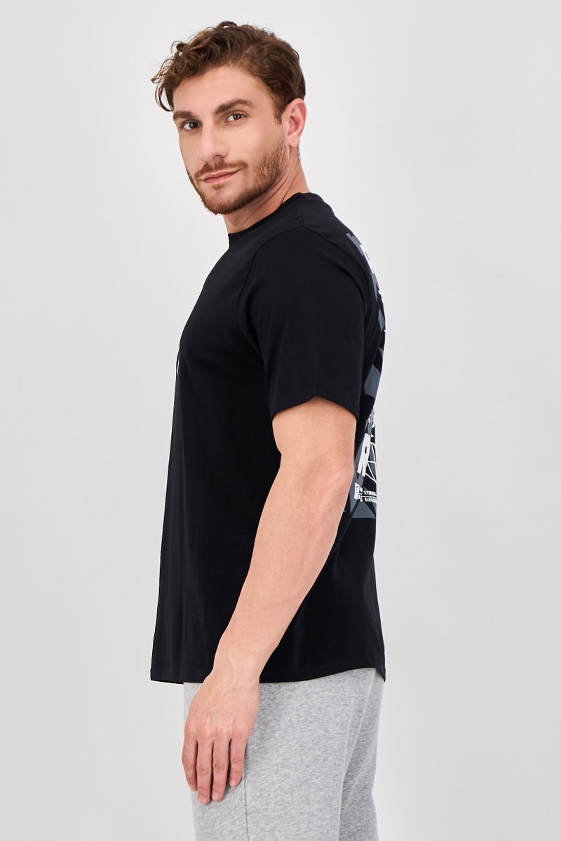 Reebok Men Sportswear Fit Short Sleeve Outdoor T-Shirt, Black - Image 2