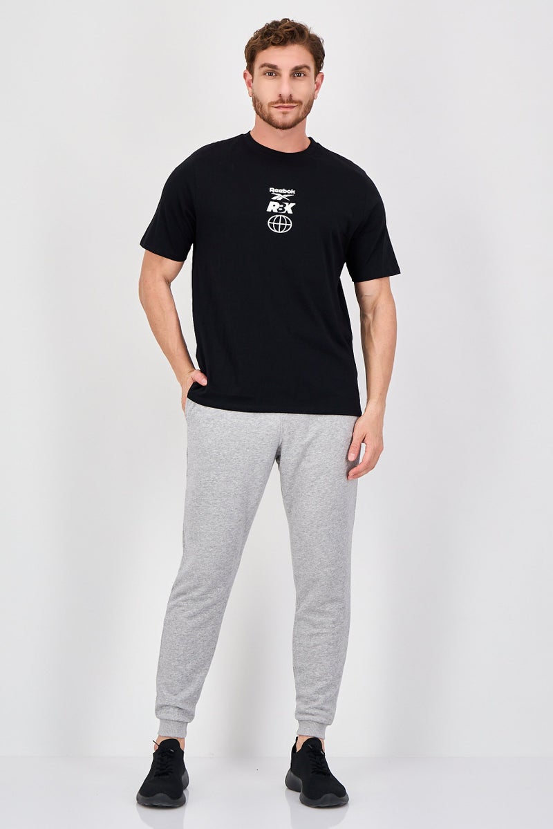 Reebok Men Sportswear Fit Short Sleeve Outdoor T-Shirt, Black - Image 4