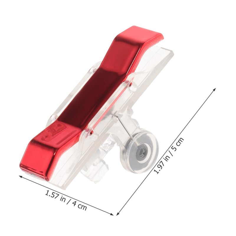 Mobile Game Controller 2 Pairs Transparent Design Metal Fire Trigger Buttons Enhanced Shooting Accuracy Compatible with iPhone Red and Silver Handles - Image 3