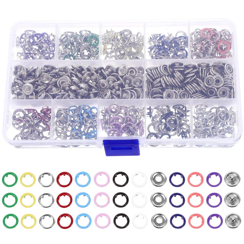 Stainless Steel Snap Buttons 9 5mm Five Claw Design for Clothing DIY Crafting and Garment Repairs - Image 2