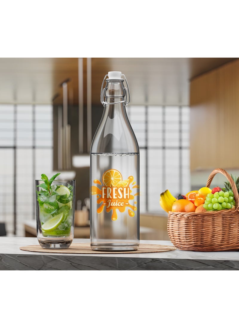 CITY GLASS Bottle set printed ( 1 Bottle 1L - Karorah - + 6 Cups 250 ML ) special Ramadan edition from CityGlass  - Image 1