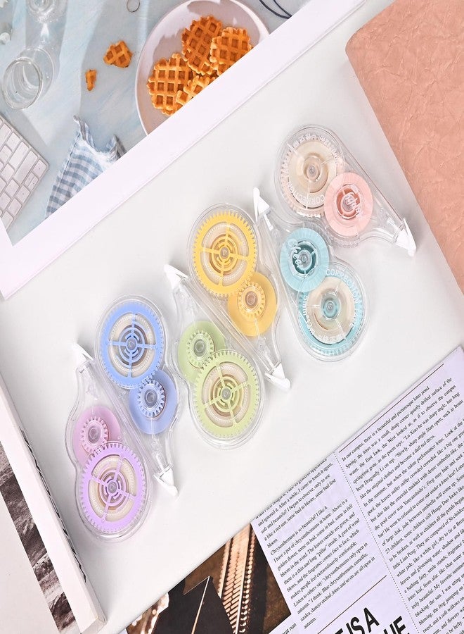 Temiary 6 Pcs Correction Tapes for Instant Corrections, Easy To Use White Smooth Pull Out Tape, Aesthetic Correction Tape for School Office (Macaron) - Image 5