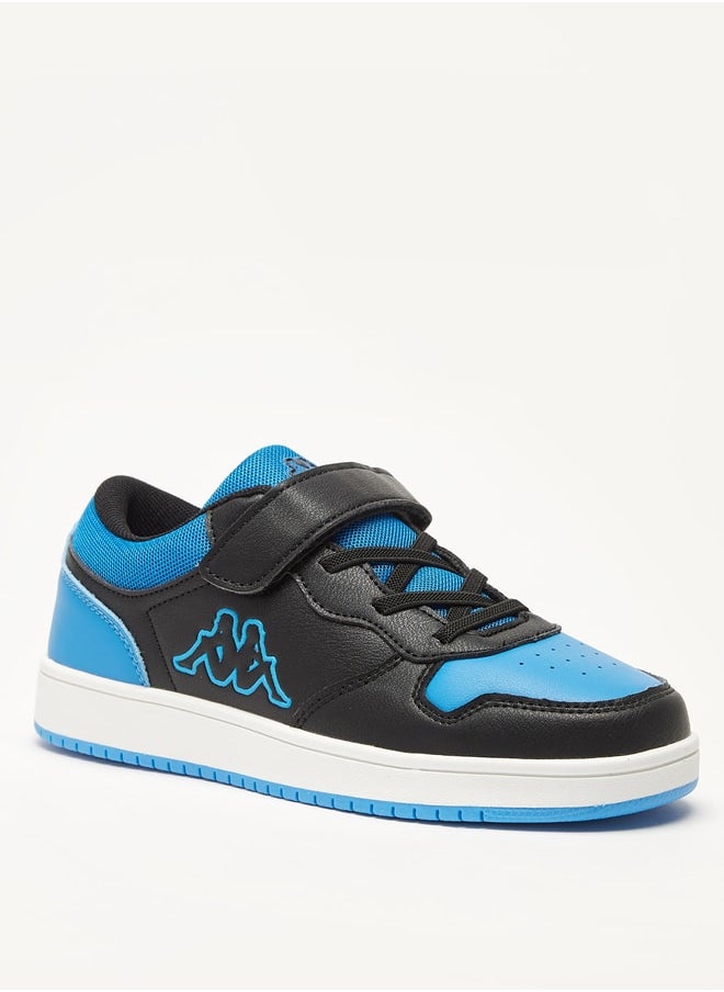 Boys' Colourblock Lace Detail Sports Shoes with Hook and Loop Closure 