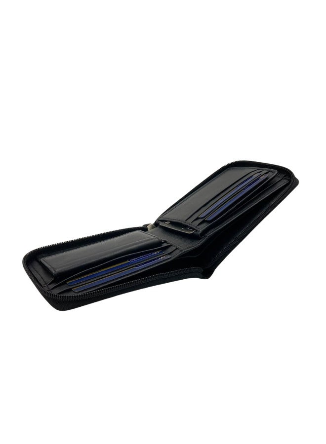 LAVERI LEATHER Full Zip leather men's Wallet #4094BZ - Image 5