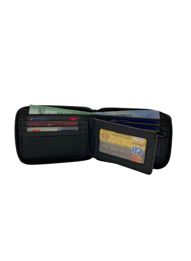 LAVERI LEATHER Full Zip leather men's Wallet #4094BZ - Image 2