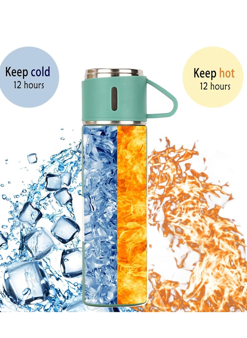 ELTRAZONE stainless steel thermos flask set gift box commercial gift vacuum insulated bottle hot drink water bottle cold drink water bottle.（green） - Image 2