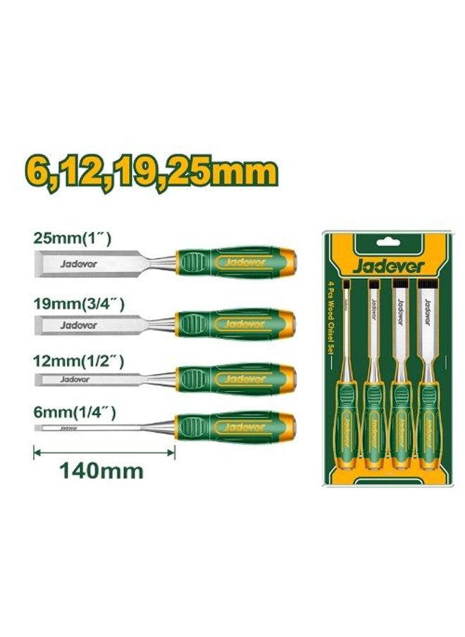 Jadever - Jadever 4 Pcs Wood Chisel Set Jdwc2204 - Image 1