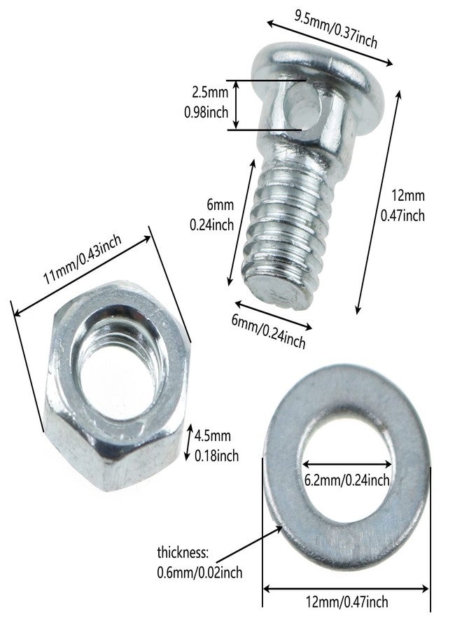 LUORNG Cable Anchor Bolt 4Set Brake Cable Regulator Clamp Lock Screw Bolt with Nuts and Washers for Bicycle Brake Line Brake, Cantilever Brake Anchor Bolt - Image 3