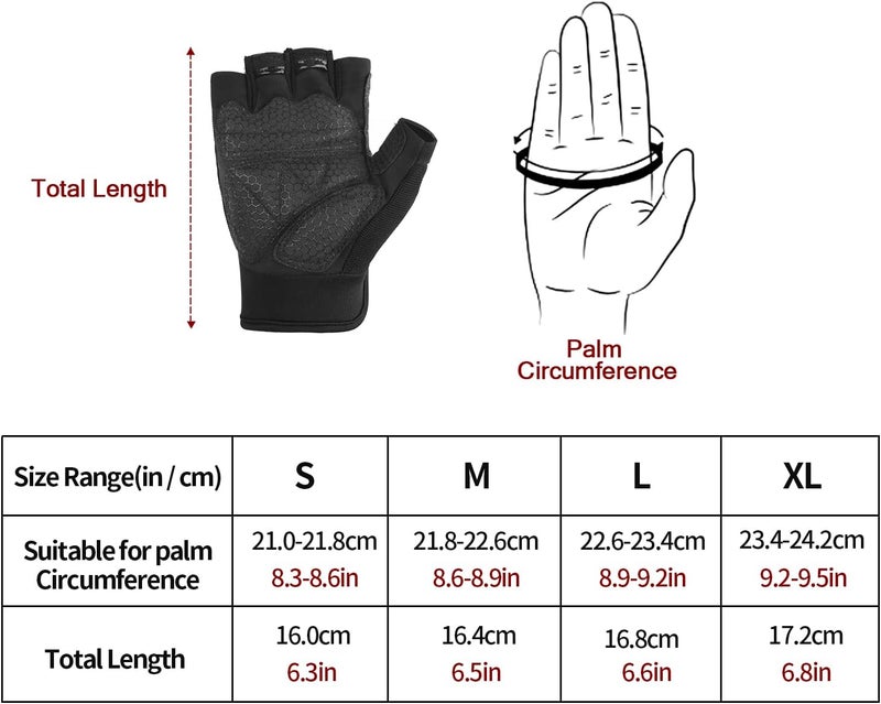 FIORETTO Fingerless Padded Motorbike Gloves for Outdoor Sports - Image 5