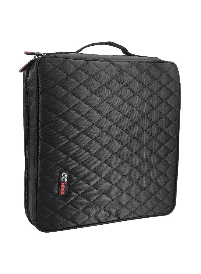 CCidea 200 Capacity CD/DVD Case Holder Portable Wallet Disc Storage Binder Nylon CD Bag for Car, Home, Travel Carrying Protector Organizer (200-Black) - Image 1