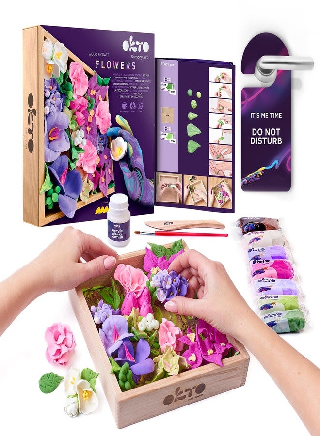 Okto Air Dry Clay | Art Kit Inspiration | Succulents Art Set 3D for Home Wall Decor | Craft Кits for Adults and Teen | Craft Box with Modeling Clay for Succulents Fun Stuff Hobby Кits Succulent DIY Кits - Image 2