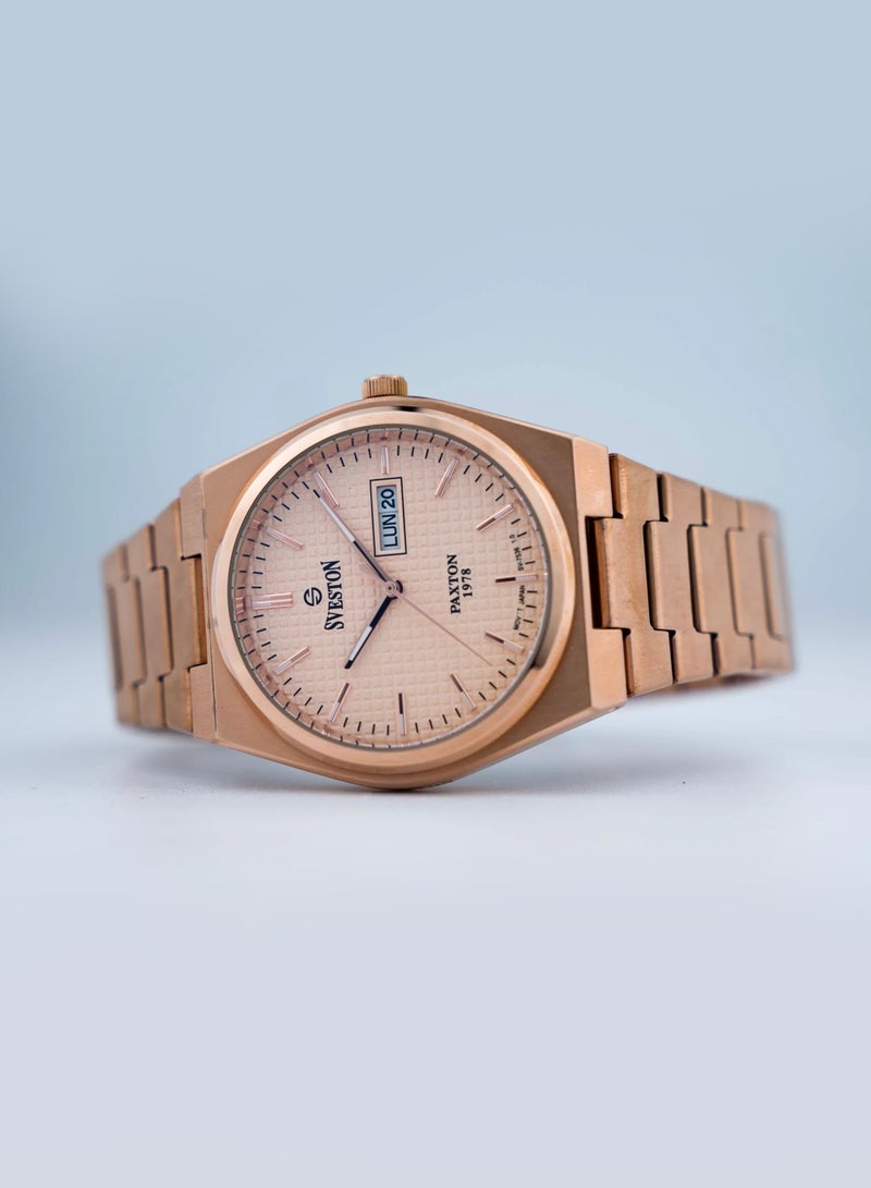Sveston Paxton Analog Quartz Rose Gold Stainless Steel Couple Set Watch SV 7536  - Image 4