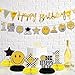 Outus 9 Pcs One Happy Dude Birthday Decoration One Happy Dude Honeycomb Centerpiece 1st Cool Birthday Table Decorations Smile Face Table Toppers Centerpieces for Baby Shower Party Supplies Decor - Image 4