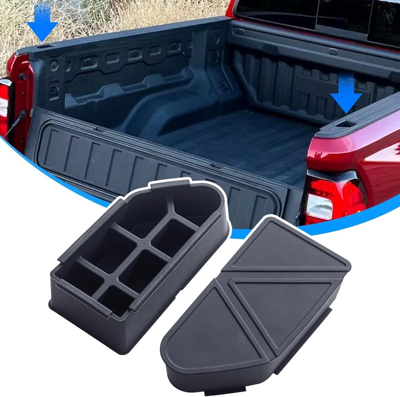TOPINSTALL Silicone Stake Pocket Covers Compatible with 2023 2024 Chevy Colorado/GMC Canyon Accessories, Stylish Looks Rear Bed Rail Pocket Plugs Stake Hole Caps Won't Pop Out (2PCS) - Image 1