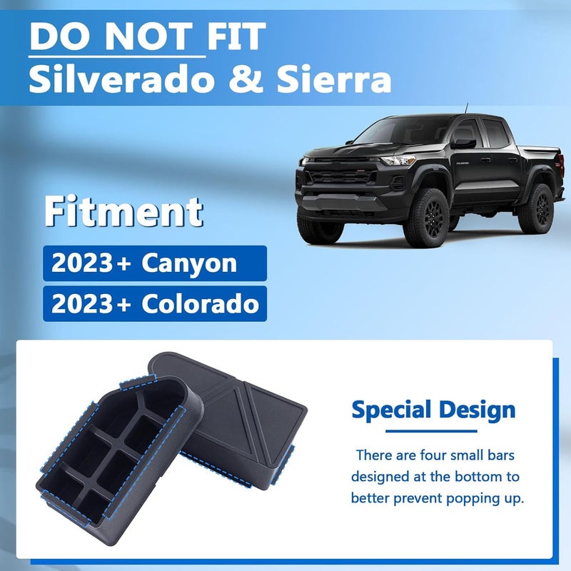 TOPINSTALL Silicone Stake Pocket Covers Compatible with 2023 2024 Chevy Colorado/GMC Canyon Accessories, Stylish Looks Rear Bed Rail Pocket Plugs Stake Hole Caps Won't Pop Out (2PCS) - Image 3
