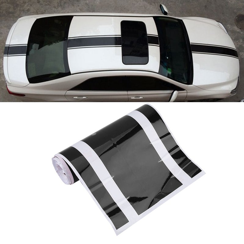 Car Body Sticker: Black PVC Material - Sun & Rain Resistant Self Adhesive Sticker for Automotive Exterior Decoration - Image 4