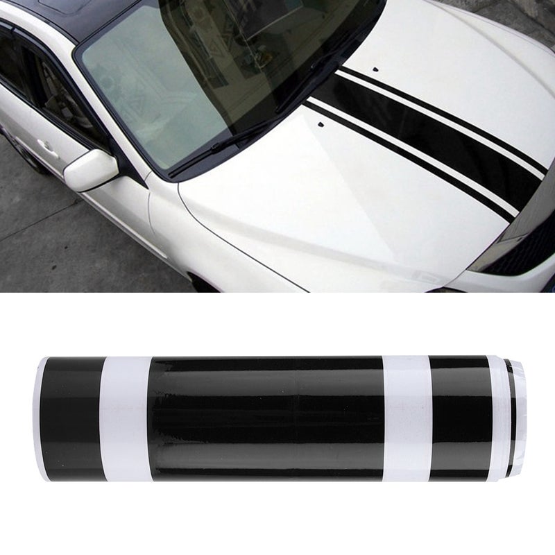 Car Body Sticker: Black PVC Material - Sun & Rain Resistant Self Adhesive Sticker for Automotive Exterior Decoration - Image 5