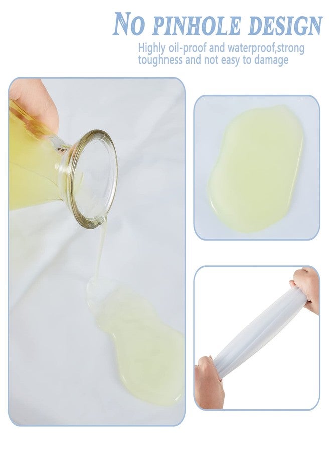 Hercicy 20 Pcs Plastic Aprons Vinyl Clear Waterproof Apron 47 Inches Unisex Transparent Heavy Duty for Kitchen Cooking Cleaning Dishwashing Butcher Work - Image 3