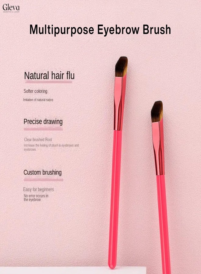Gleva Multi-Function Eyebrow Brush, Professional Realistic Eyebrow Brush, Square Angled Eyeliner Eyebrow Brush, Stroke Brow Stamp Brush, Filling & Shaping Eyebrows Enhancers Brush - Image 4