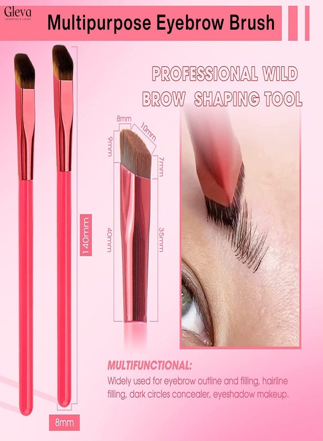 Gleva Multi-Function Eyebrow Brush, Professional Realistic Eyebrow Brush, Square Angled Eyeliner Eyebrow Brush, Stroke Brow Stamp Brush, Filling & Shaping Eyebrows Enhancers Brush - Image 3
