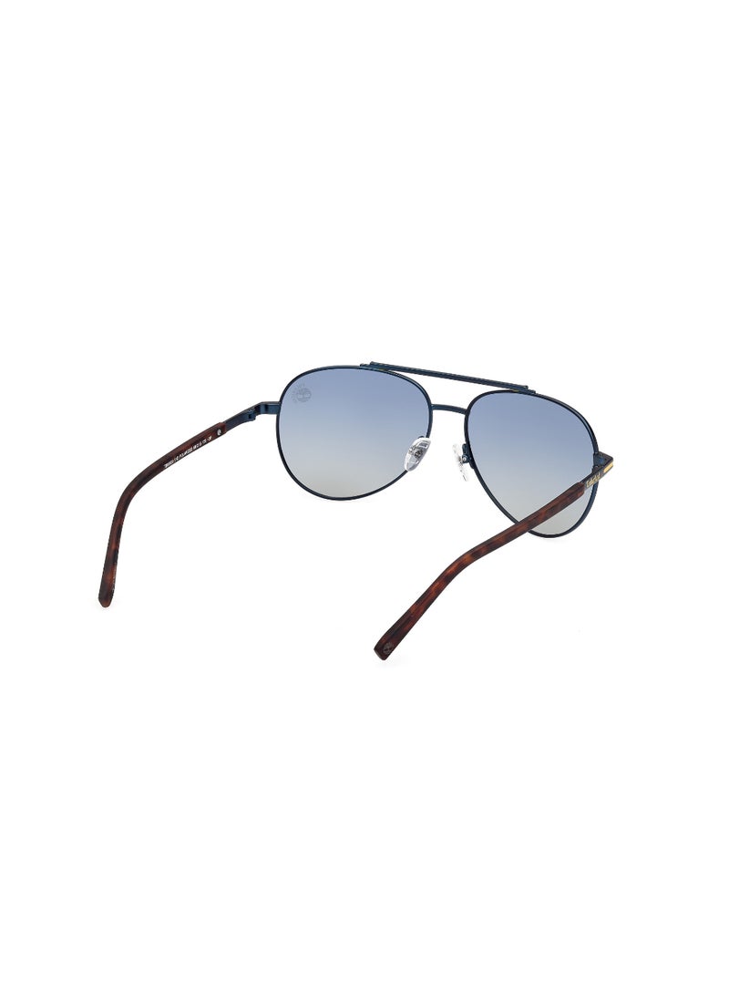 TIMBERLAND FULL RIM MALE PILOT BLUE METAL SUNGLASSES - Image 5