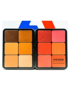 Ministar Ultra HD Palette Blusher And Contour creamy 60g - 12 Colors  - Image 1