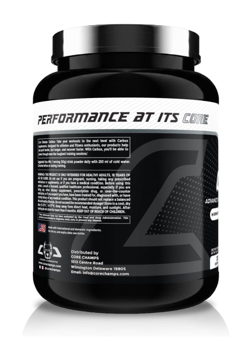 كور تشامبس كاربوكس - ستروبيري ثاندر، 30 حصة، تغذية رياضية ممتازة، وقود كربوهيدرات للتعافي قبل وبعد التمرين وزيادة القدرة على التحمل - Image 3