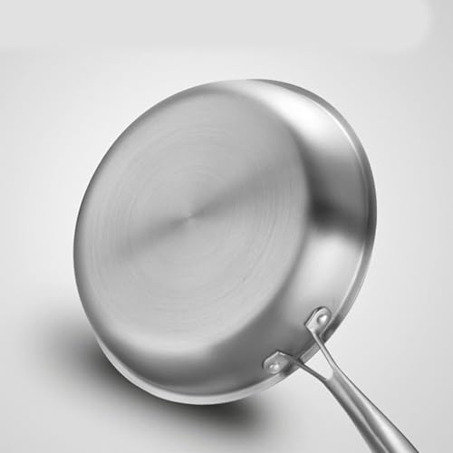 JUGTE Stainless Steel Honeycomb Frying Pan Non-Stick Pan with Stainless Steel Handle Stay Cool Non Toxic Dishwasher and Oven Safe Suitable for All Hob Types (Steel Frying Pan 22 Cm) - Image 3