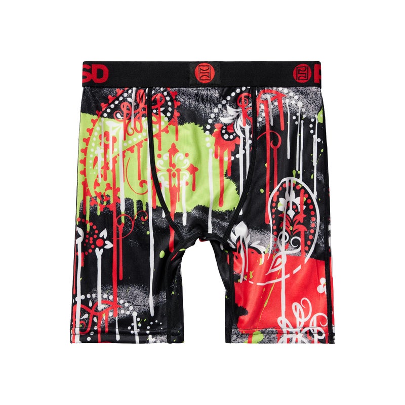 PSD Youth Boy's Underwear - Paisley Drip Youth Boxer Briefs with Fun Print Designs - Comfortable Boxers for Boys, Large - Image 2