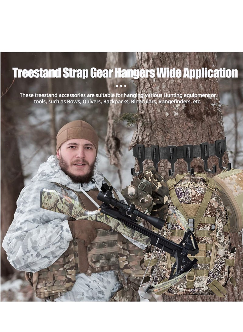 KASTWAVE Treestand Strap Hangers, treestand straps backpack, Treestand Strap with 6 Large Hanging Hooks, for Hunting Camping Hiking - Image 4