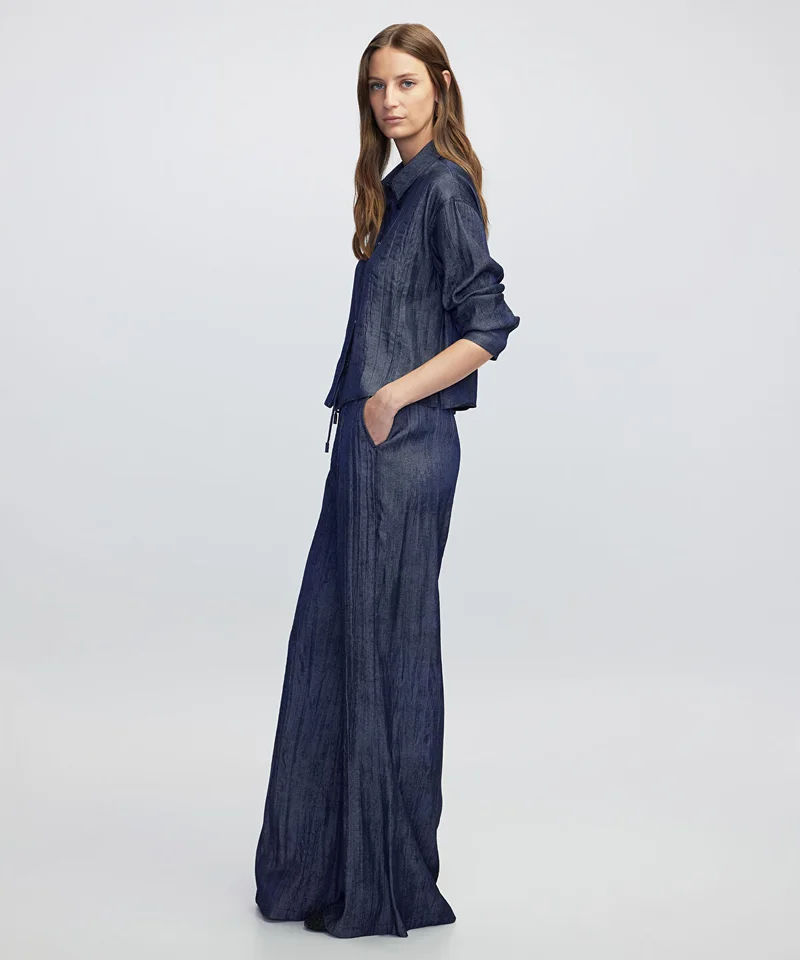 ابيكول Mixed Media Textured Trousers
