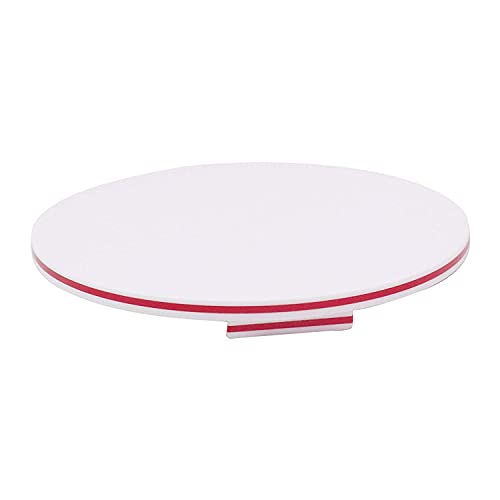 Namani Kitchen Acrylic Chakla & Chapati Rolling Board & Belan or Rolling Pin For Kitchen, Unbreakable Acrylic Roti Maker Chakla Belan Milky white Color & Red Lining Color (9 Inch Dia & 0.5 Inch Thick) - Image 4