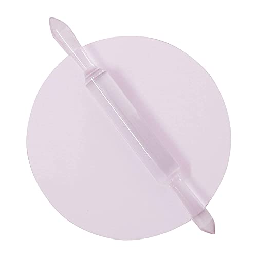 Namani Kitchen Acrylic Chakla & Chapati Rolling Board & Belan or Rolling Pin For Kitchen, Unbreakable Acrylic Roti Maker Chakla Belan Milky white Color & Red Lining Color (9 Inch Dia & 0.5 Inch Thick) - Image 2