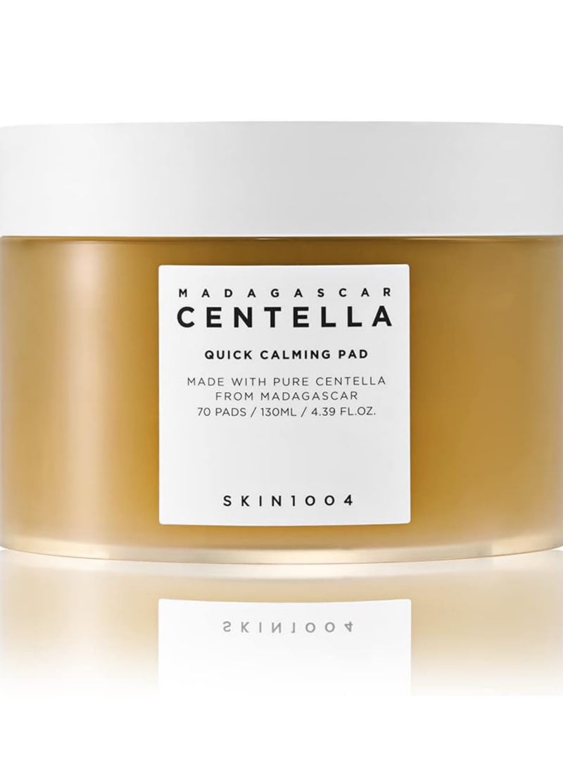 SKIN1004 Centella Quick Calming Pads - Instant Soothing Essence Toner Pads with Centella Asiatica for Rapid Relief and Hydration, 70pads - Image 1