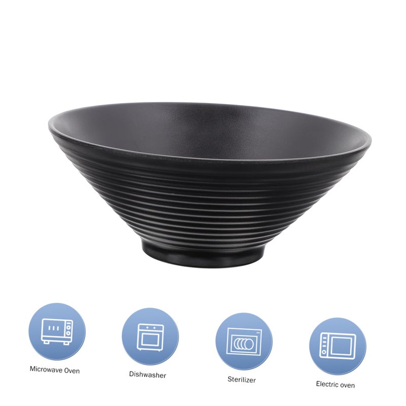 4 Plastic Smooth Edge Bowls with Lids for Soup Salad Pasta Rice Storage - Image 5