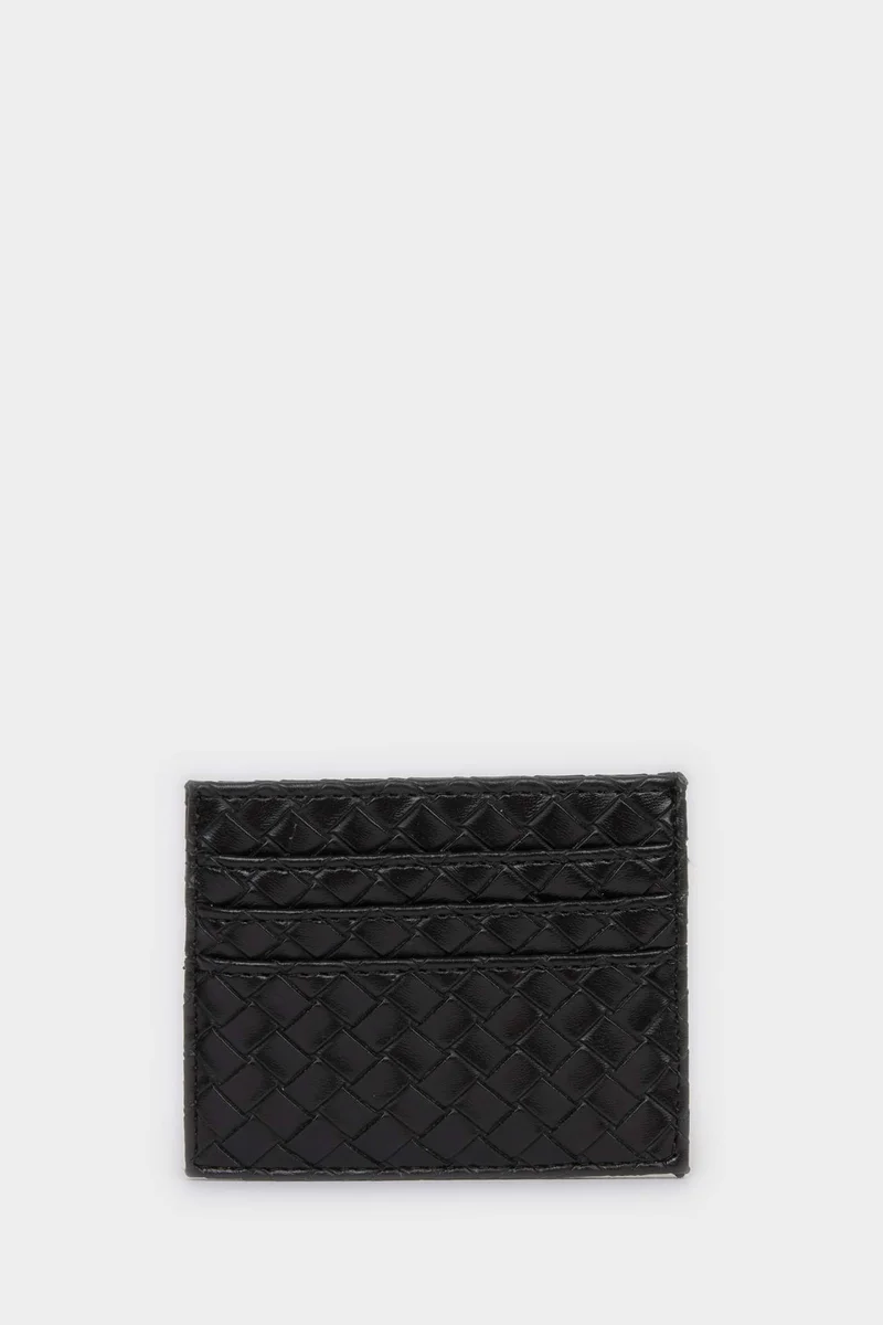 Defacto Man Faux Leather Business Card Wallet