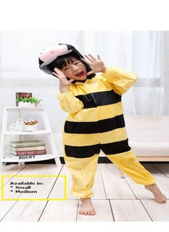 Brain Giggles Brain Giggles Bee Animal Plush Costume Design Carnival Party Jumpsuit for Kids Boys and Girls Medium  - Image 3