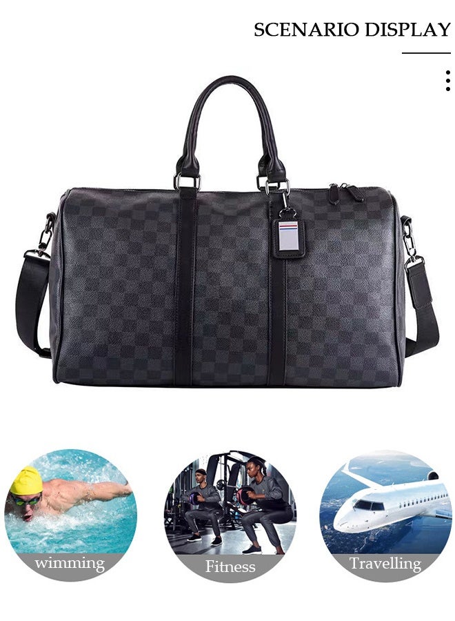 DUNISO حقيبة سفر من القماش الخشن، مجموعة أمتعة، حقيبة سفر للعمل، عطلة نهاية الأسبوع، حقيبة ليلية، حقيبة كبيرة للحمل في المطار للسفر ورحلات العمل، حقيبة رياضية من القماش الخشن، حقائب أمتعة رياضية للصالة الرياضية - Image 3