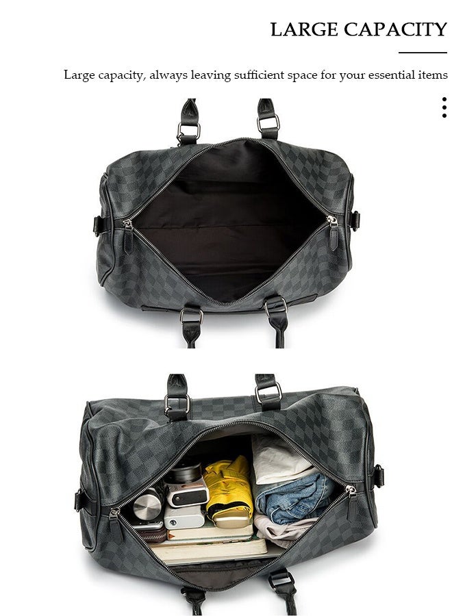 DUNISO حقيبة سفر من القماش الخشن، مجموعة أمتعة، حقيبة سفر للعمل، عطلة نهاية الأسبوع، حقيبة ليلية، حقيبة كبيرة للحمل في المطار للسفر ورحلات العمل، حقيبة رياضية من القماش الخشن، حقائب أمتعة رياضية للصالة الرياضية - Image 4