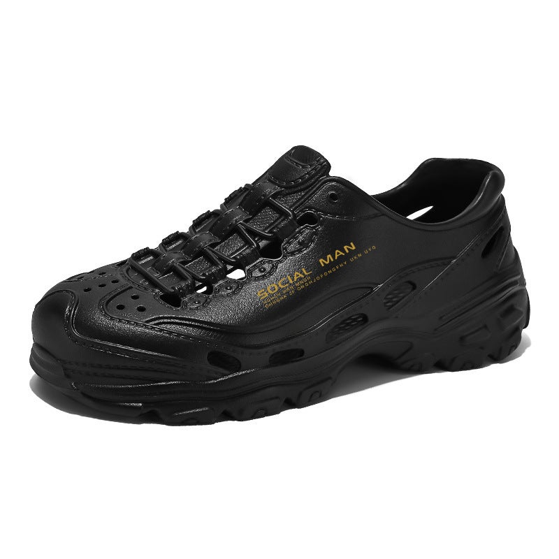 Croc Shoes Men'S Summer Outer Wear Thick-Soled Non-Slip Outdoor Wading And River Tracing Shoes Casual Sports Driving Beach Sandals - Image 1