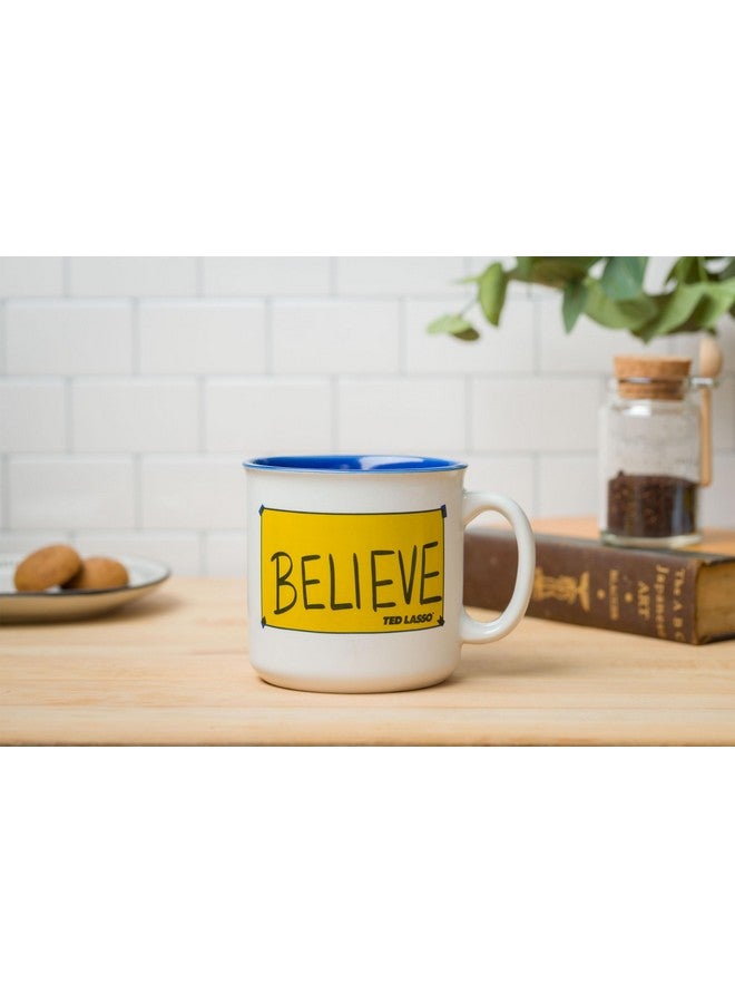 Silver Buffalo Ted Lasso Believe Ceramic Camper-Style Coffee Mug, 20 Ounces - Image 3