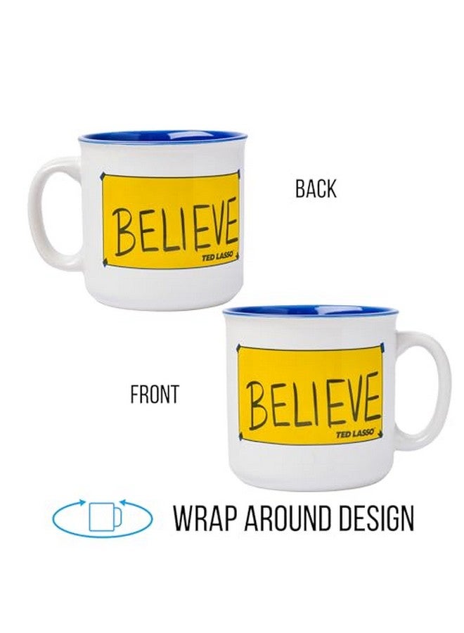 Silver Buffalo Ted Lasso Believe Ceramic Camper-Style Coffee Mug, 20 Ounces - Image 4