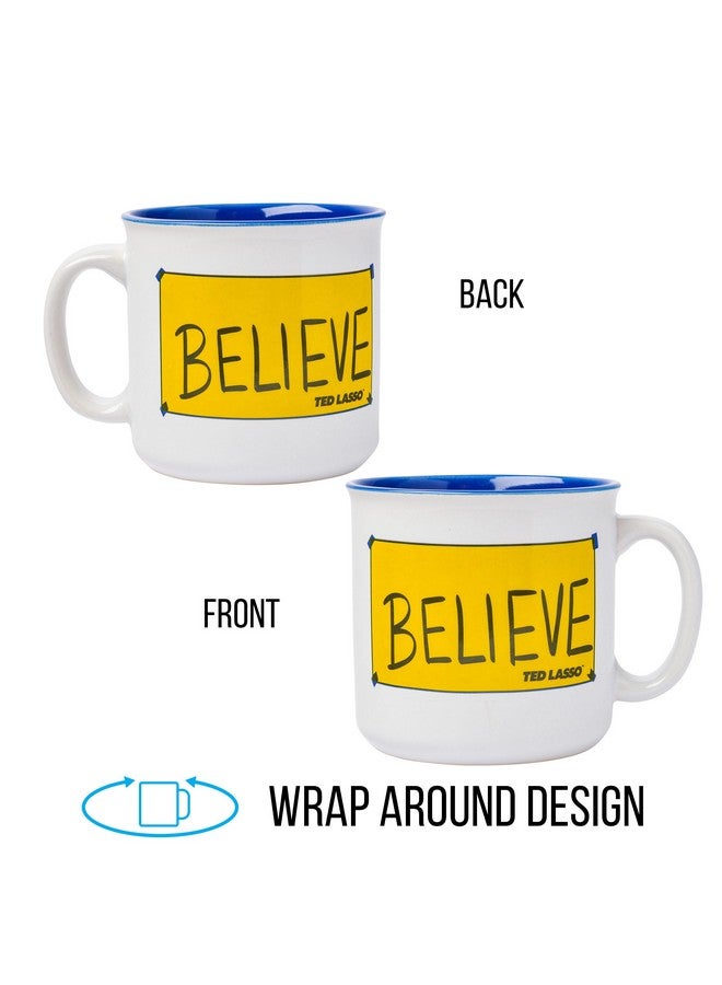 Silver Buffalo Ted Lasso Believe Ceramic Camper-Style Coffee Mug, 20 Ounces - Image 2