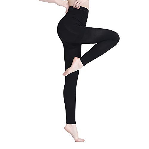 AMZAM® Medical Compression Pantyhose for Women & Men, 15-20 mmHg Graduated Compression Leggings, Opaque Footless Waist High Compression Stockings for Edema, Varicose Veins, Post Surgery,Black L - Image 5