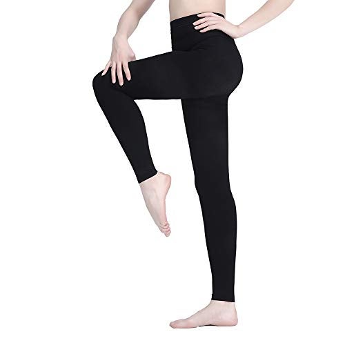 AMZAM® Medical Compression Pantyhose for Women & Men, 15-20 mmHg Graduated Compression Leggings, Opaque Footless Waist High Compression Stockings for Edema, Varicose Veins, Post Surgery,Black L - Image 4