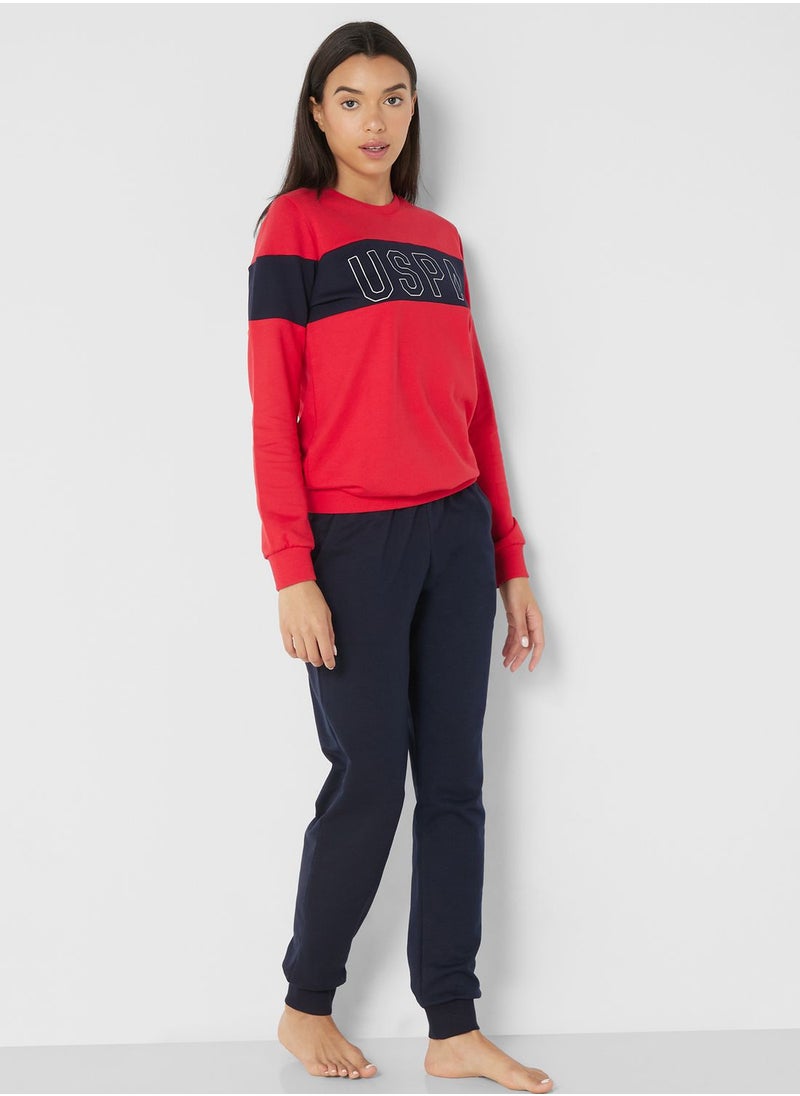 U.S. Polo Assn. - High Waist Logo Pyjama Set - Image 1